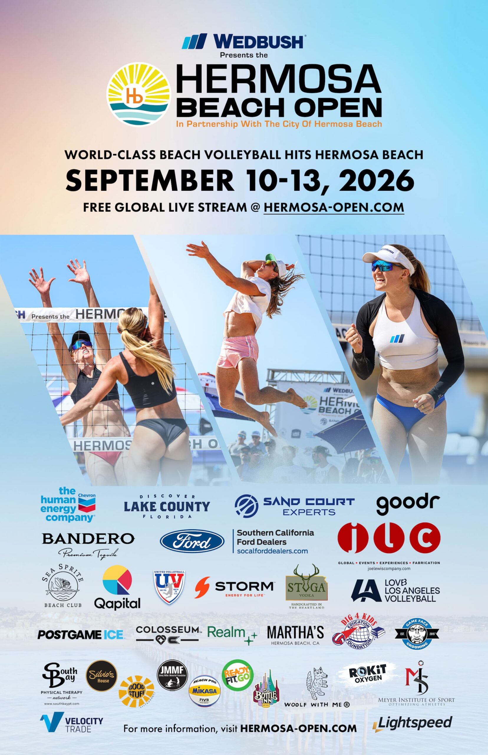 Registration Nears Close as New Partners Join the 2026 Wedbush Hermosa Beach Volleyball Open